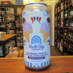 Vault City - Blueberry Muffin Waffle Cone Crunch Triple Scoop