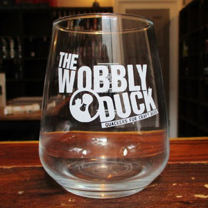 Wobbly Duck Glass - White